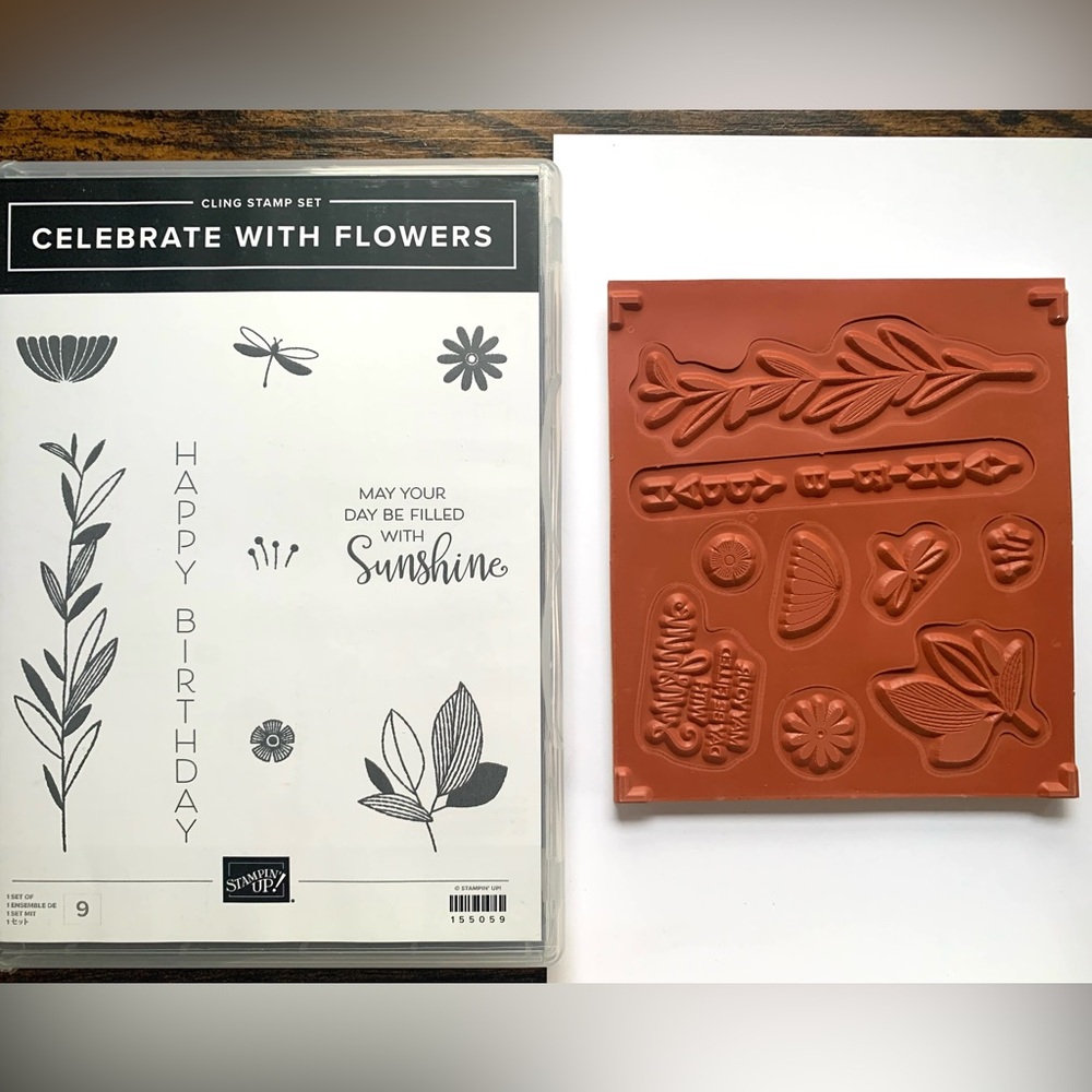 Stampin' Up! Celebrate with Flowers Cling Stamp Set